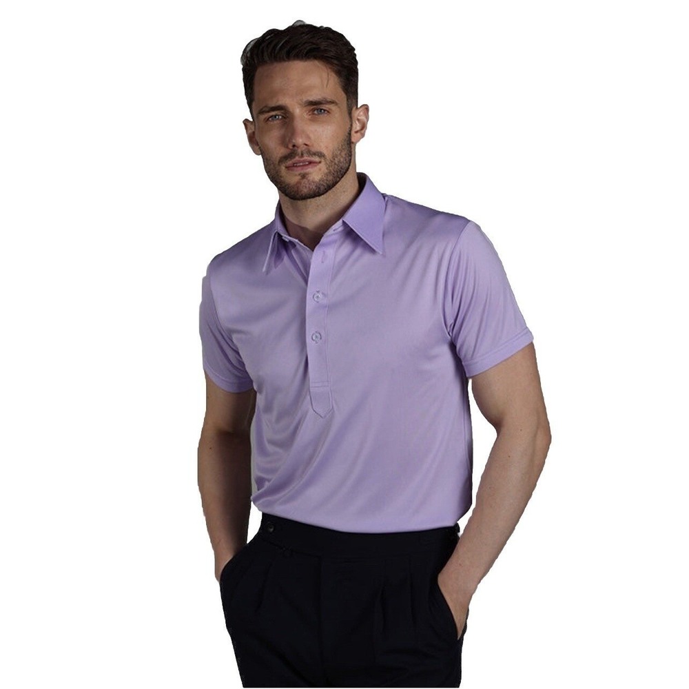 Collars & Co Mens Dress Collar Polo Shirt Lavender Purple Medium SSP-Medium NWT